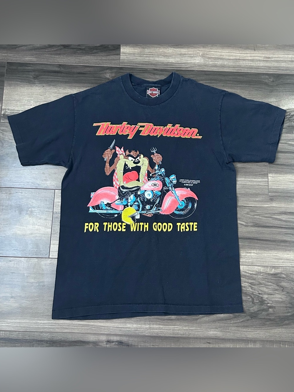 1991 Harley Davidson Taz Tasmanian Devil "For Those with GOOD TASTE" Shirt Large